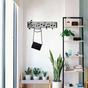 Moniso, Quadro Materiale Struttura in Metallo, 60x19h cm Nero