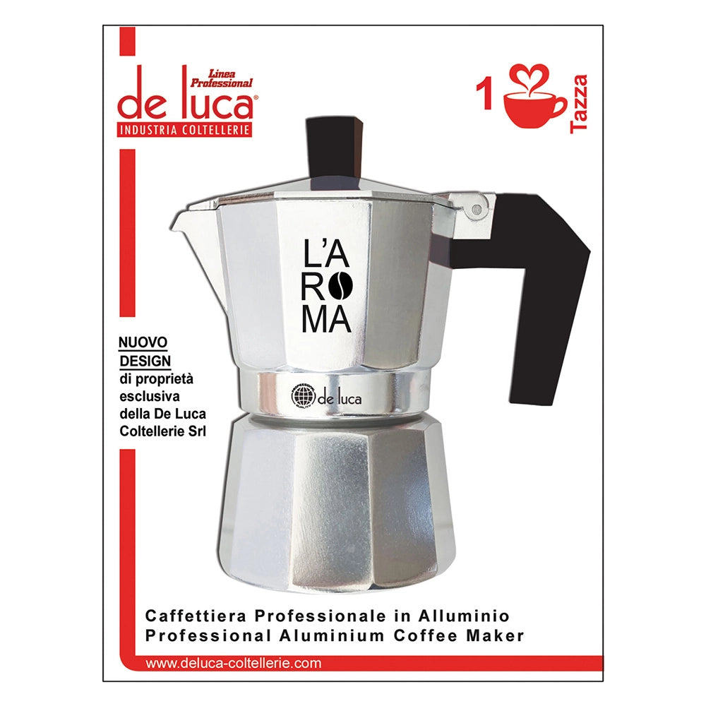 Caffettiera M.co De Luca Nero 1 Tazza