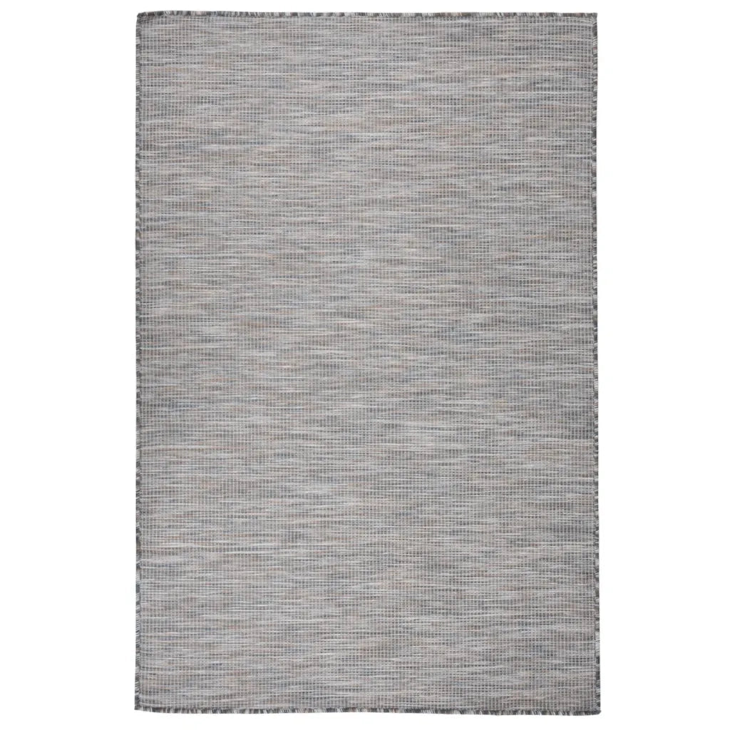 Tappeto da Esterni a Tessitura Piatta 120x170 cm Marrone e Nero cod mxl 60229