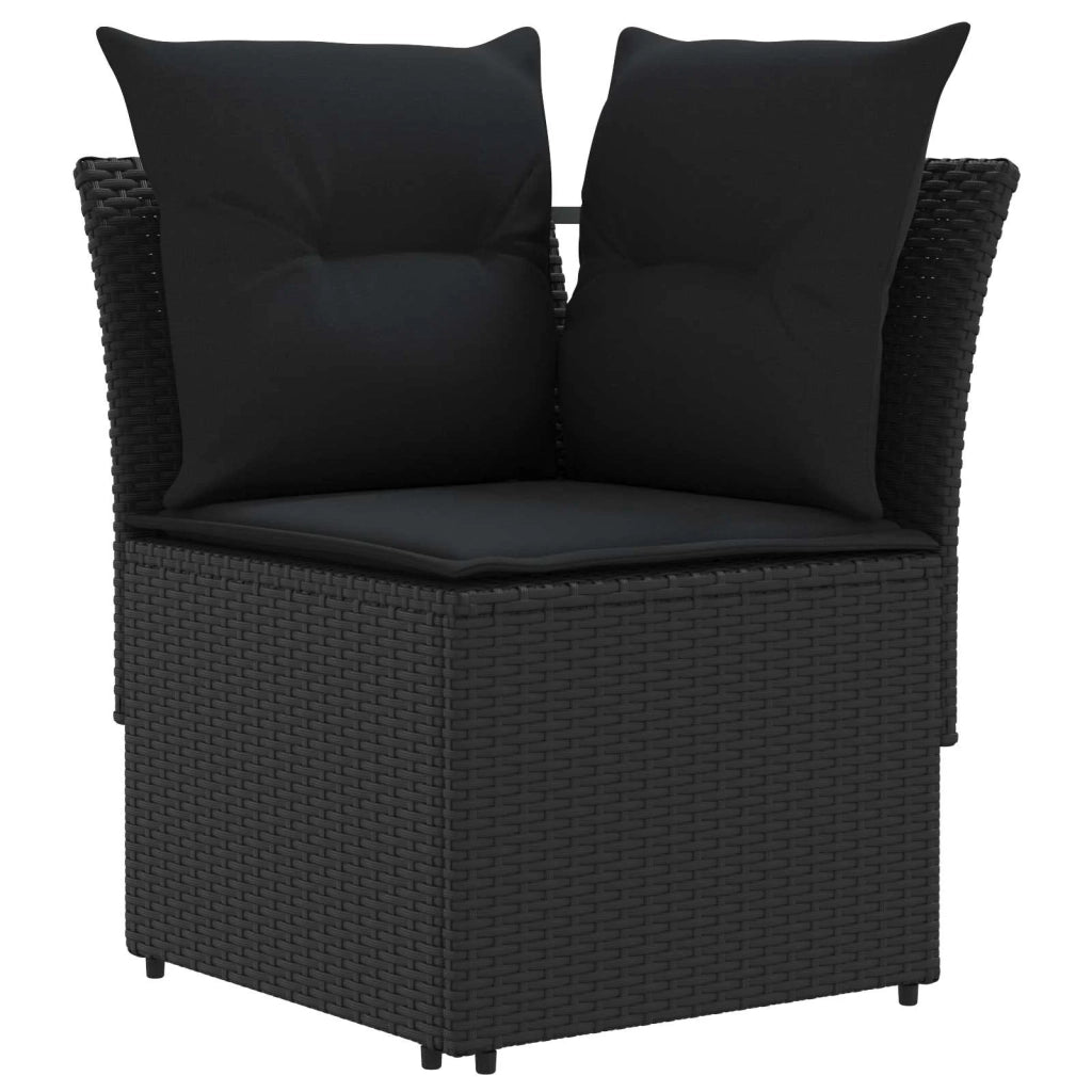Set di Mobili 6 pz Nero Rattan in PE 3422181