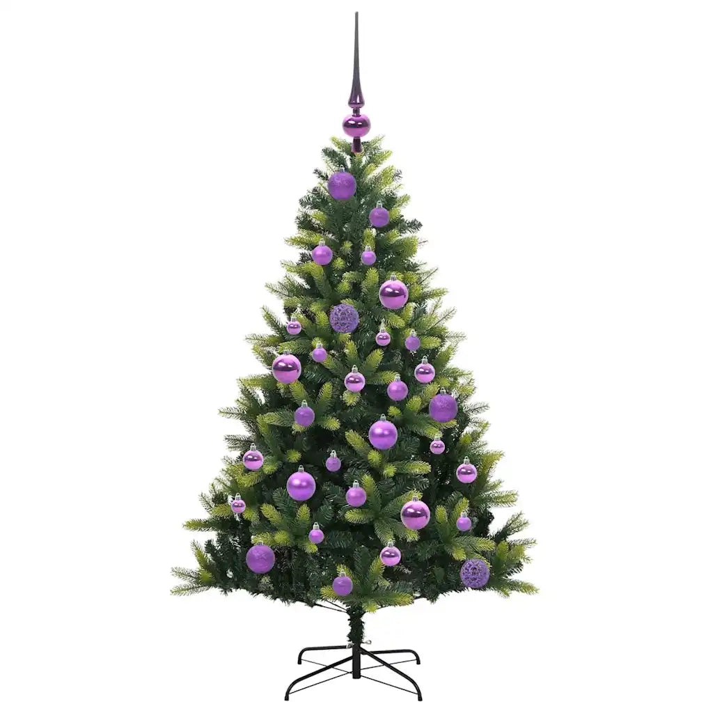 Albero di Natale Artificiale Pieghevole 150 LED Verde 120 cm 3395979