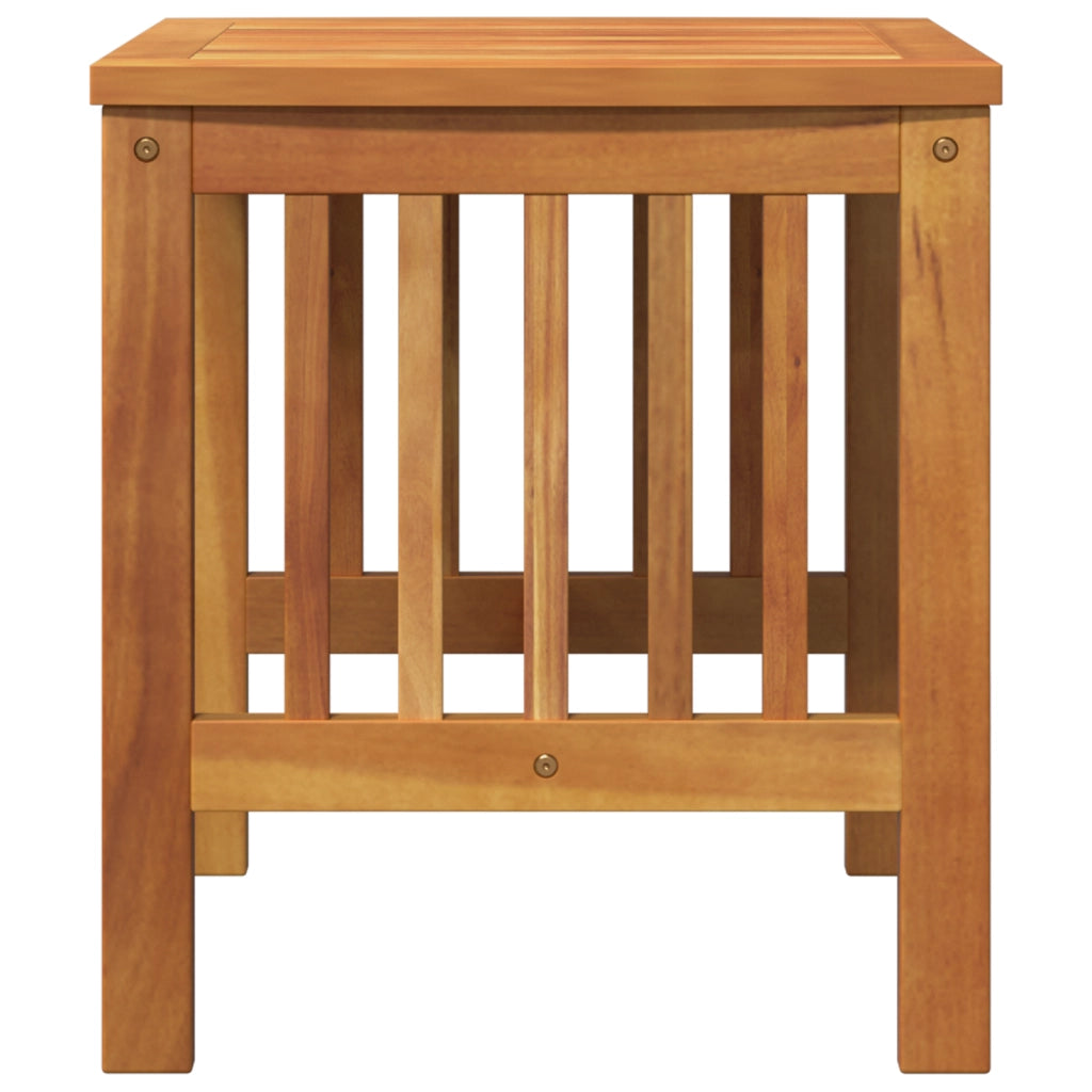 Tavolo Laterale da Giardino  Marrone 45x45x50 cm in Legno Massello di Acacia