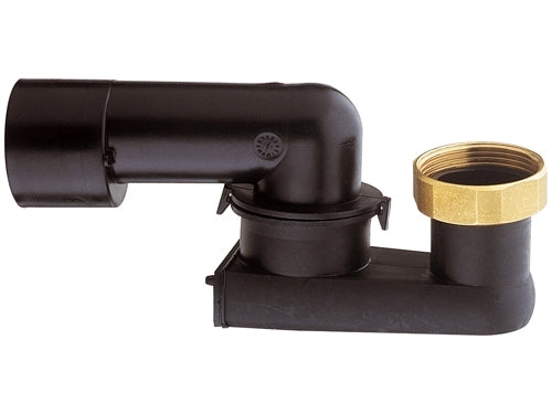 Sifone in plastica regolabilecon dado ottone 1 1/4, 1 1/2 per colonna, con scarico ad innesto diam. 40, diam. 50