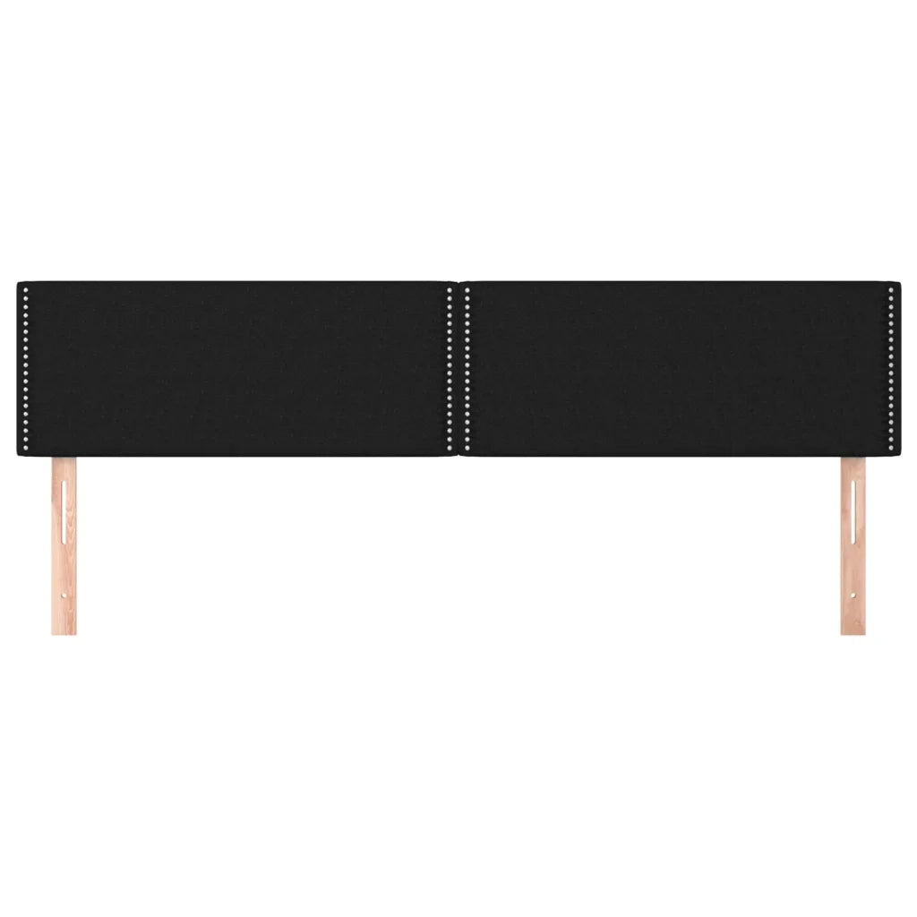 Testiera | Testata Nera 180x5x78/88 cm in Tessuto