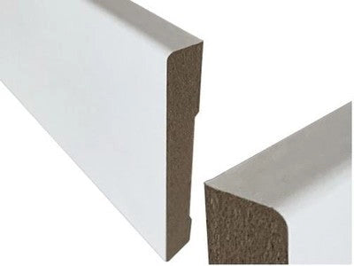 BATTISCOPA LAMINATO MDF BIANCO DIMENSIONI 70x10x2400MM (24 MT LINEARI)