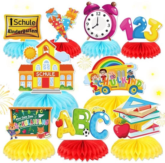 Set di 9 dischi da tavolo a forma di ragnatela per decorazione di festa scolastica