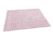 Tappeto Bagno Doccia Antiscivolo In Ciniglia Super Assorbente Modello Dots - 60x120 - Rosa
