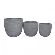 Set 3 Vasi Calla 2 in Fibra di argilla Grigio