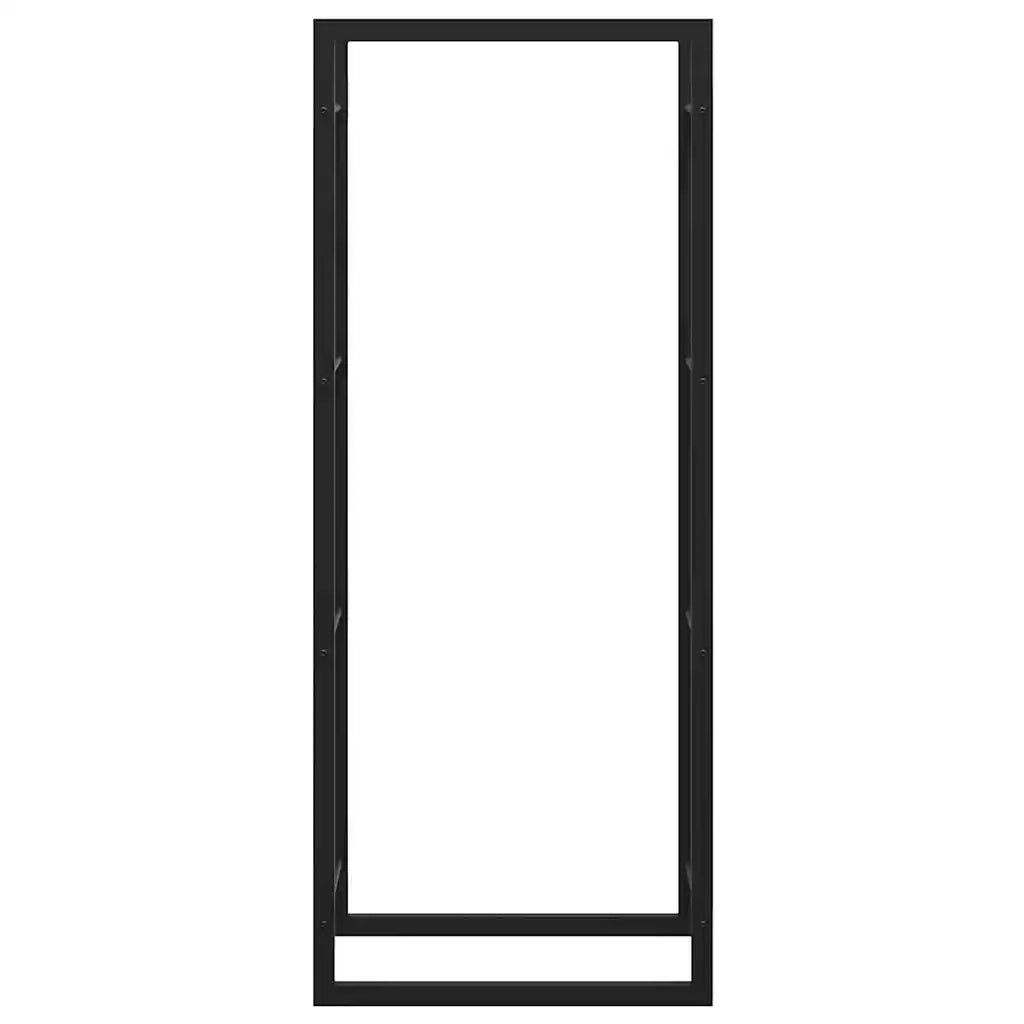 Portalegna Nero Opaco 50x28x132 cm in Acciaio 350306