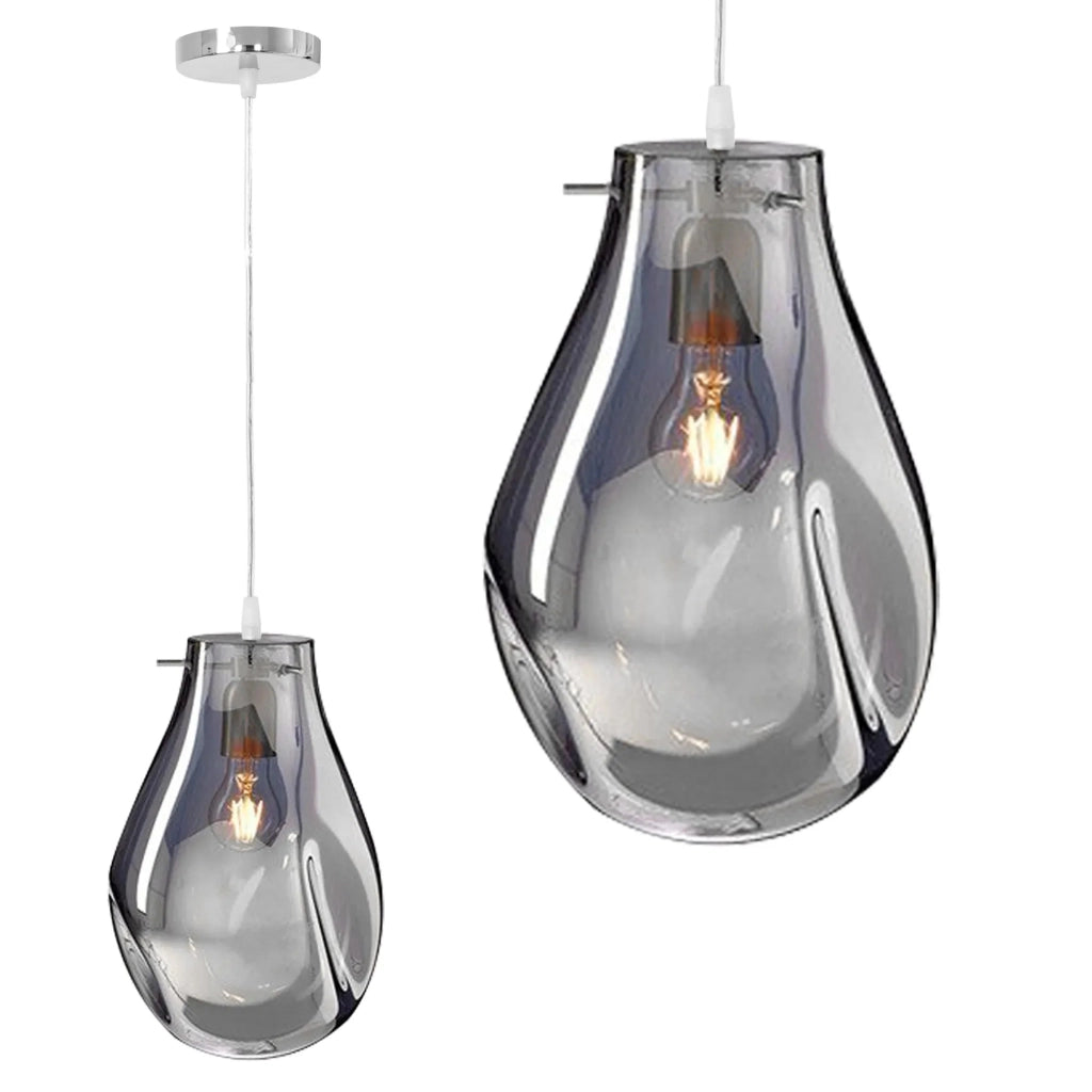 Lampada Di Soffitto Pensile Di Vetro APP327-1CP Silver