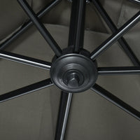 Ombrellone da Giardino Decentrato 245x245x248 cm in Alluminio Grigio
