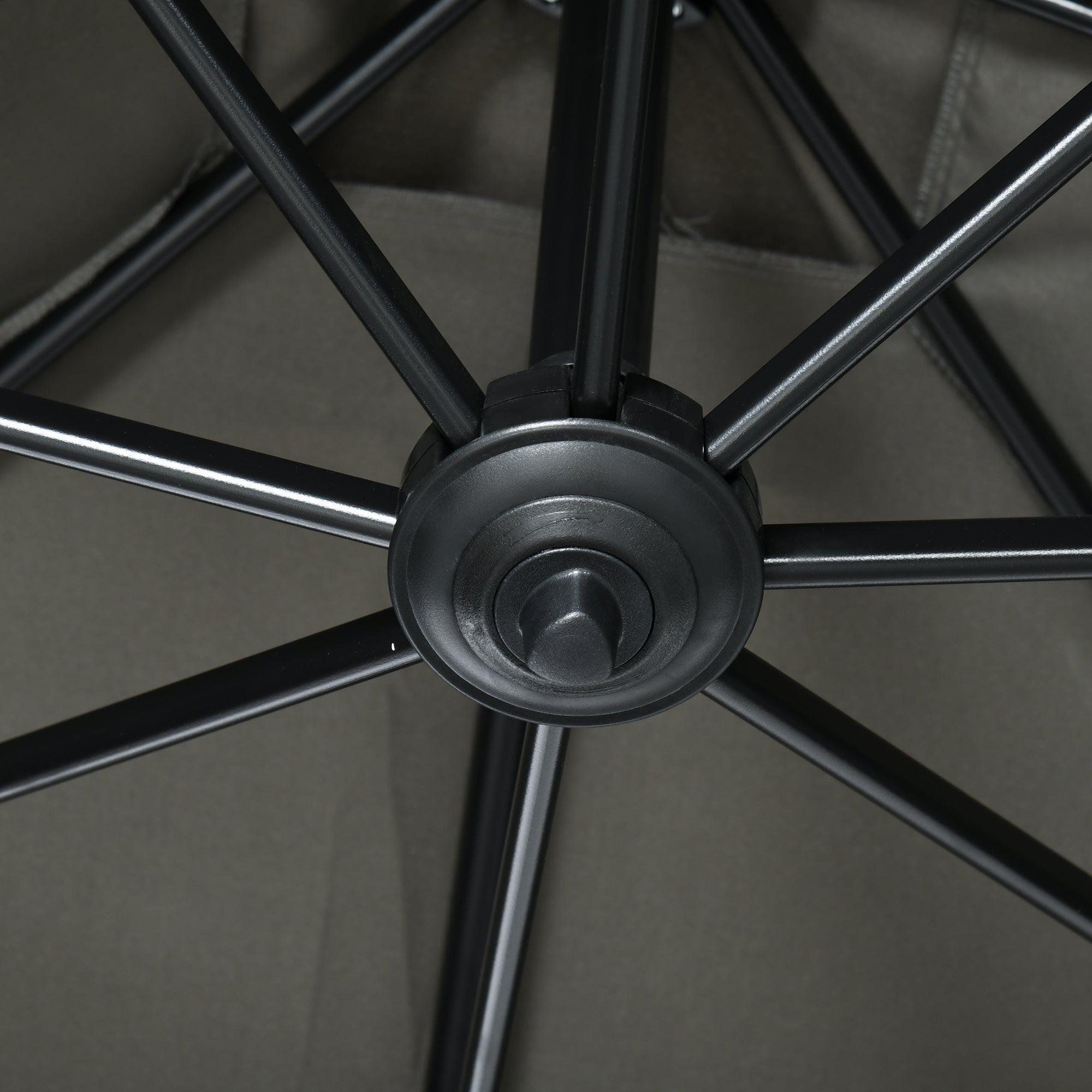 Ombrellone da Giardino Decentrato 245x245x248 cm in Alluminio Grigio