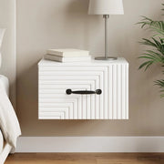 Mobiletto da notte a muro Bianco Lucido 34,5 x 33 x 20 cm 898603
