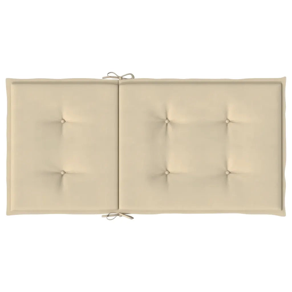 Cuscini per Sedia 4 pz Beige 100x50x3 cm in Tessuto Oxford 47565