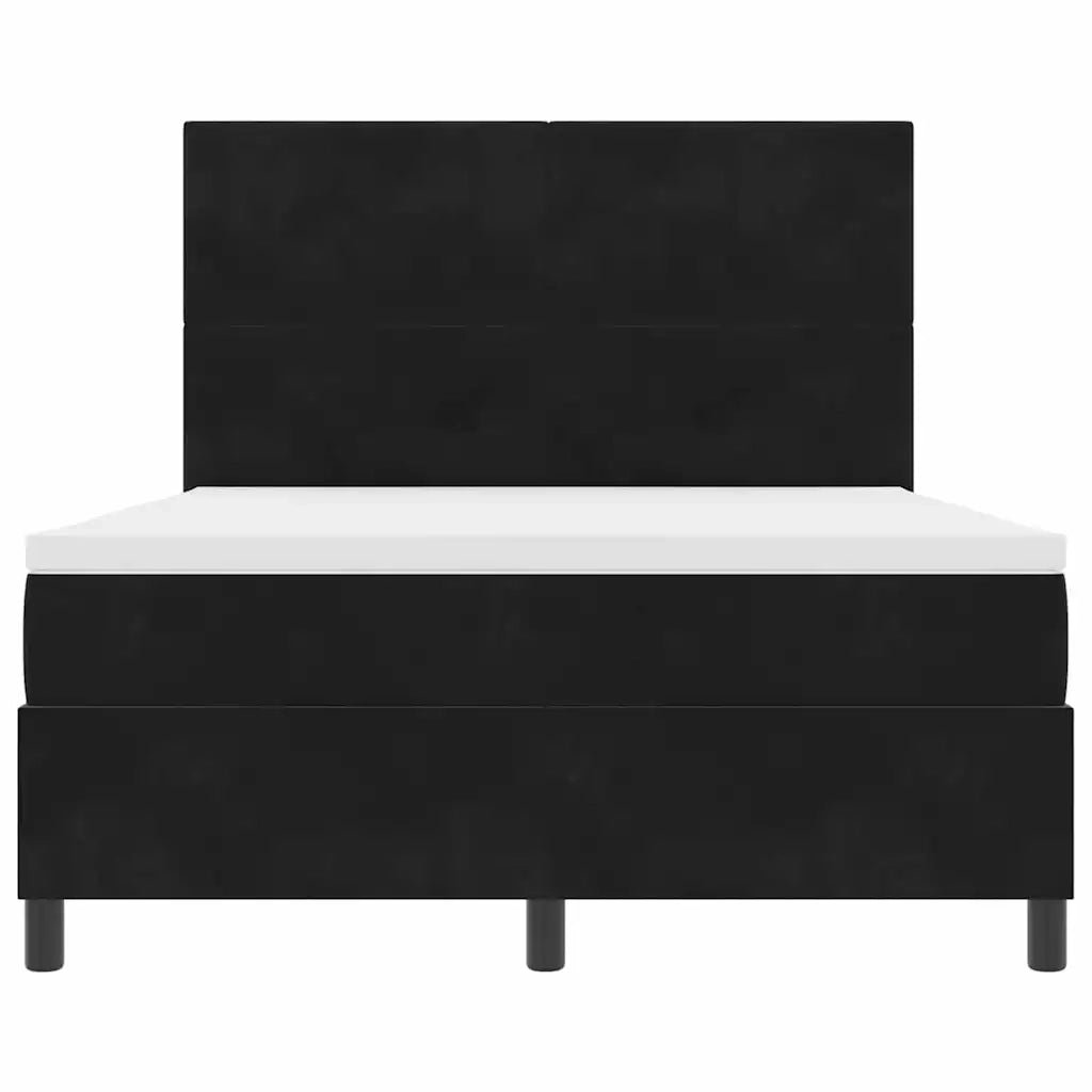 Letto a molle con materasso Nero 160 x 200 cm Velluto 3339844