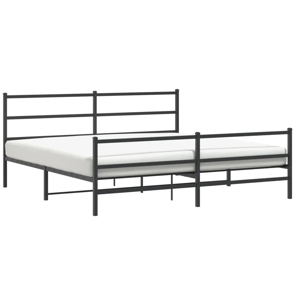 Giroletto con Testiera e Pediera Metallo Nero 183x213 cmcod mxl 134511