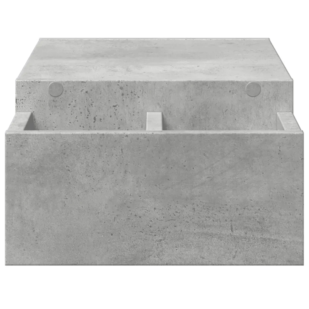 Supporto Monitor con Contenitore Grigio 70x27x15 cm Truciolato