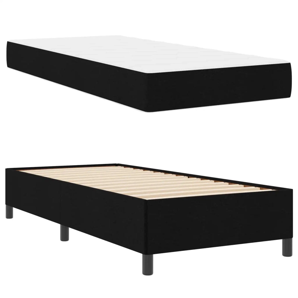 Letto a molle Nero 90 x 200 cm Tessuto 3398831