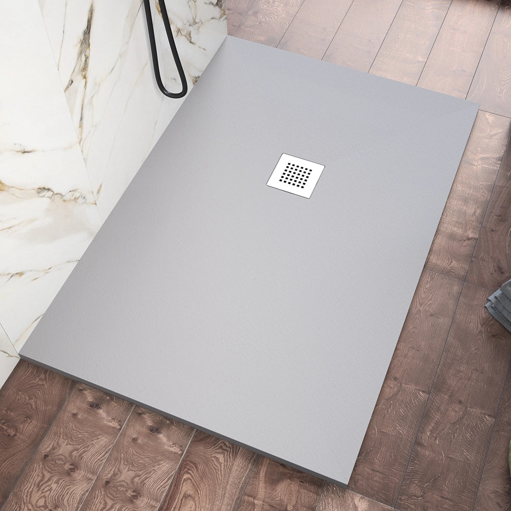 Piatto doccia 70x90cm in marmoresina grigio effetto pietra | Kos