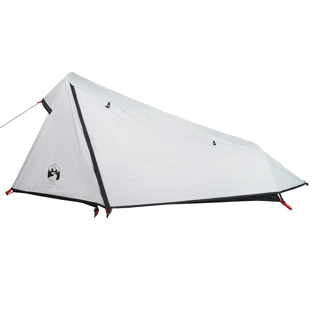 Tenda Campeggio a Tunnel 1 Persona Bianca Tessuto Impermeabile 94611