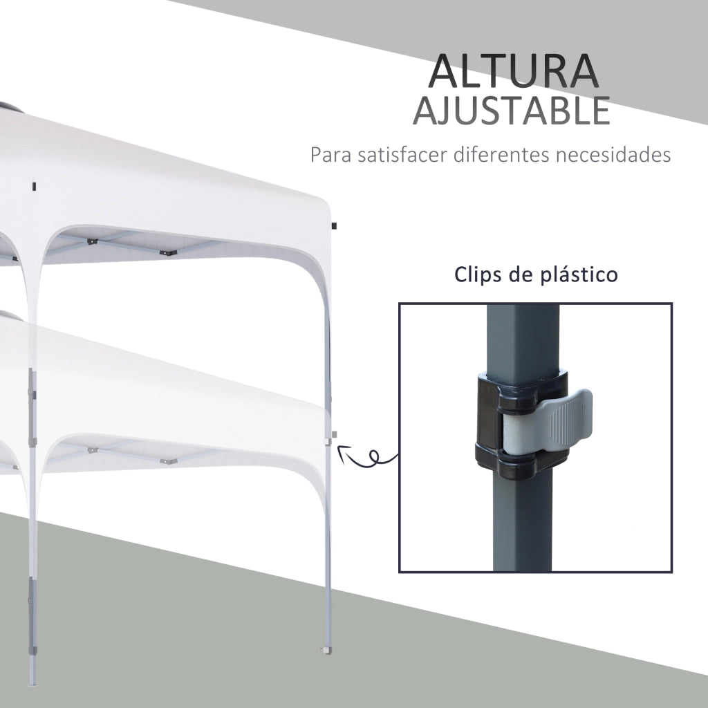 Gazebo da giardino ¨C zephmum ¨C Bianco 2.5x2.5x2.7m