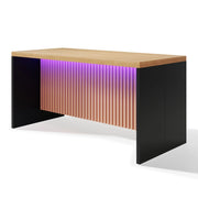 Mobile contenitore con LED e prese USB - per cucina - in MDF - 155×80×90 cm