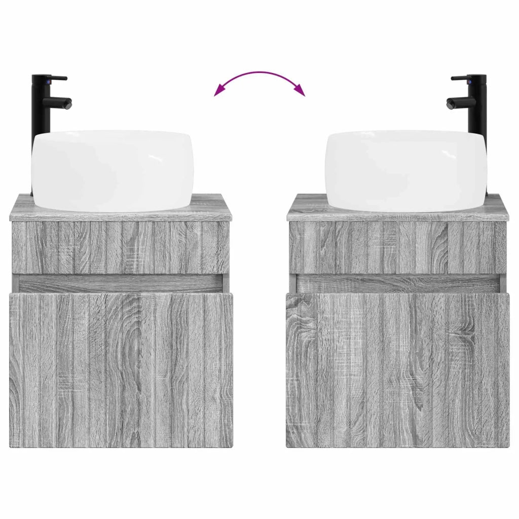 Set di Armadi da Bagno 3 pz Sonoma grigio 49 x 44,5 x 66 cm 3405773