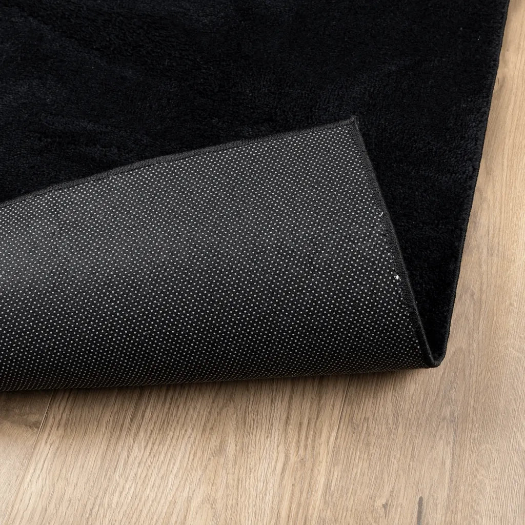 Tappeto del soggiorno | Tappeto OVIEDO a Pelo Corto Nero 200x280 cm