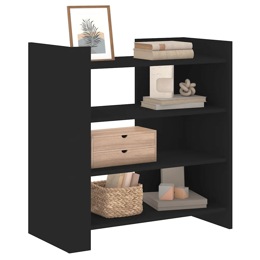 Credenza-Buffet-Armadio da cucina Nera 73,5x35x75 cm in Legno Multistrato 793696