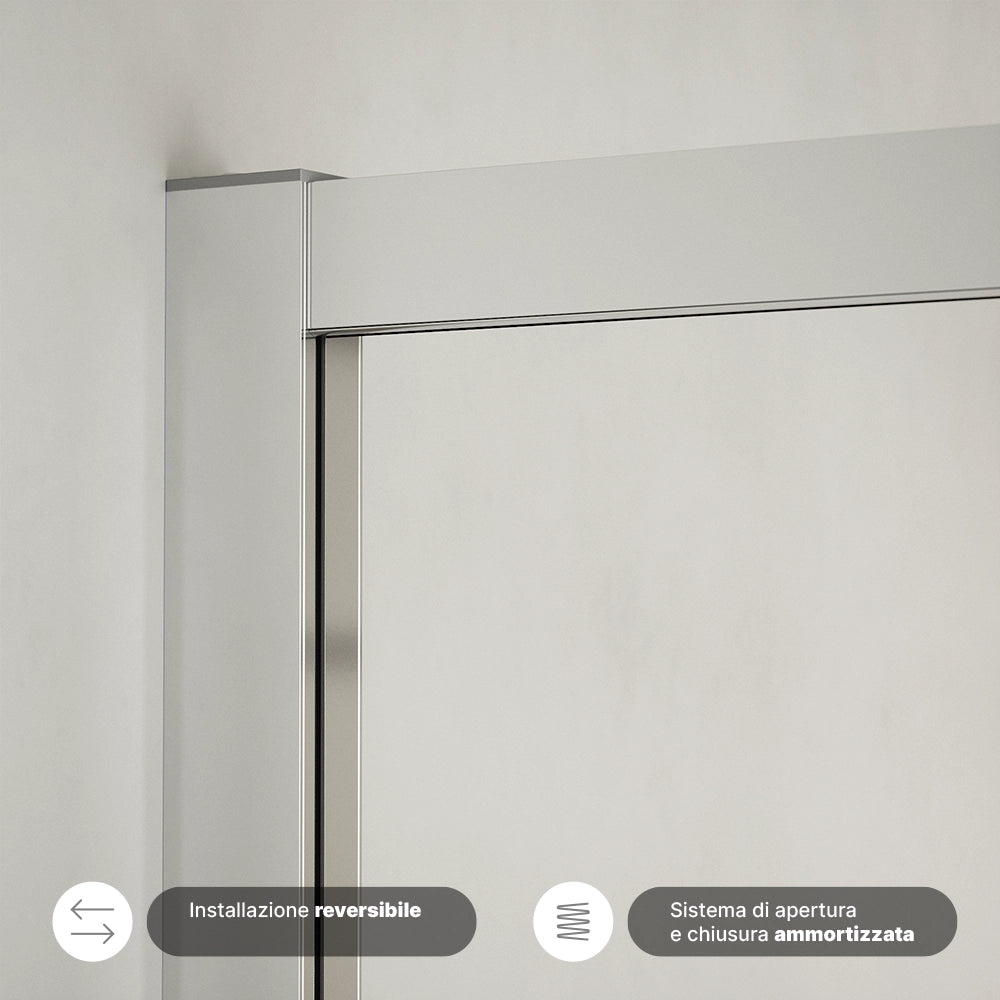 Box doccia semicircolare 80x80cm vetro 6mm trasparente | Aruba