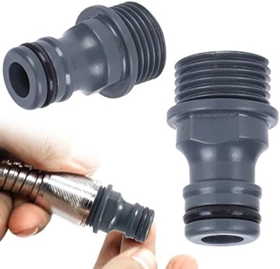 Set di connettori, adattatori, valvole, 1/2 pollice, G1/2 fuoriuscita, per rubinetti, adattatore, plastica ABS - Pacchetto da 2 pezzi