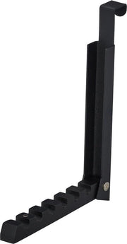 Inclinabile appoggio per 6 ganci - legno e metallo - spessori porte fino a 2 cm - nero