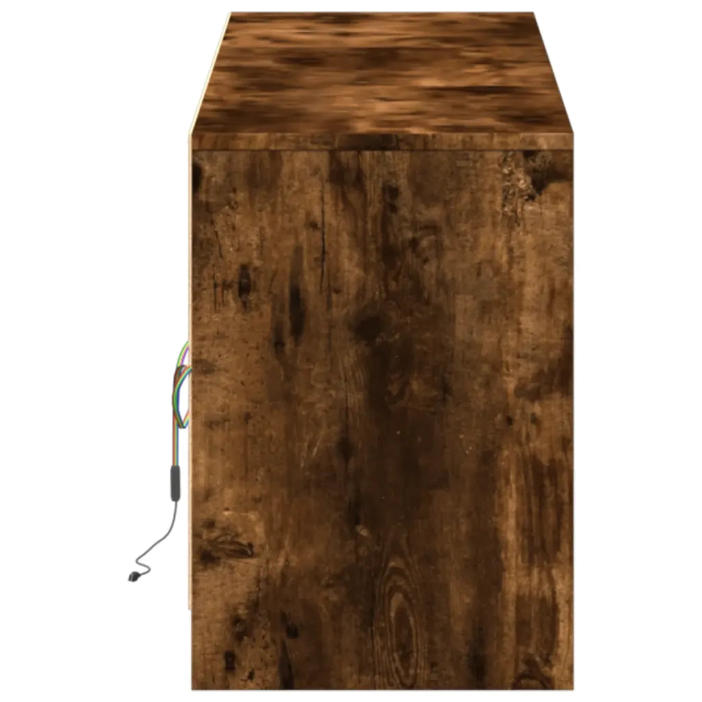 vidaXL Mobile Porta TV con LED Rovere Fumo 180x34x50cm in Truciolato