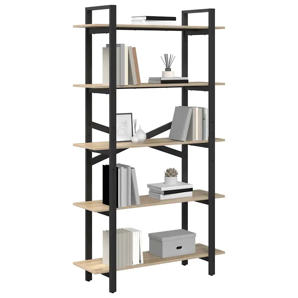Libreria-Scaffale per Libri-Mobile di Stoccaggio Rovere Sonoma 100 x 33,5 x 178 cm Legno multistrato