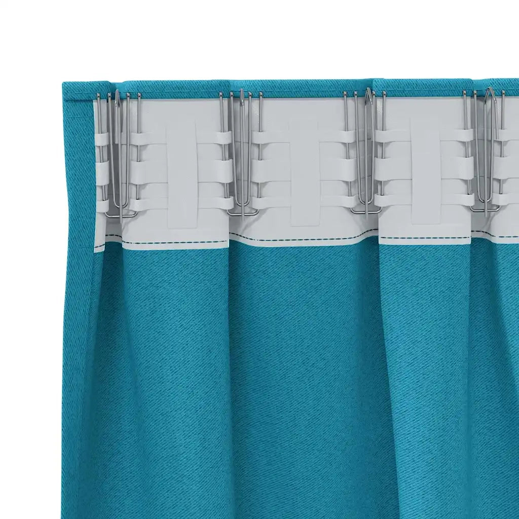 Tende Blackout con Anelli 2 pcs Turchese 245 x 140 cm 4107531