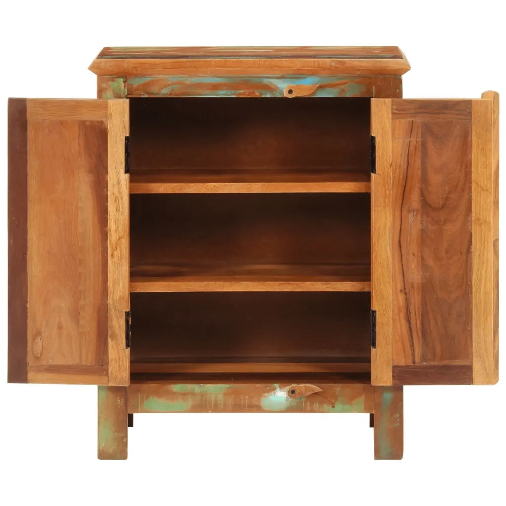 Credenza con 2 Ante 55x30x70 cm in Legno Massello di Recupero 352055