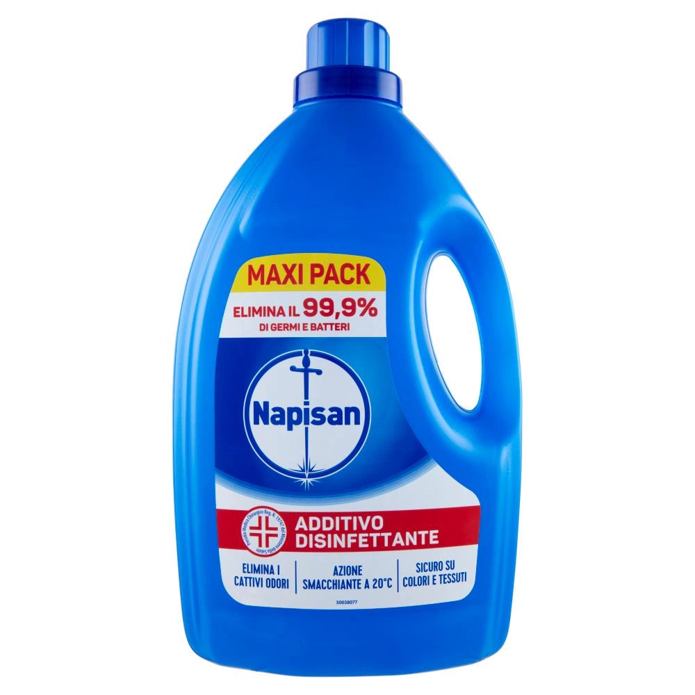 SET 2 PZ NAPISAN ADDITIVO LIQUIDO DISINFETTANTE 2200 ML CLASSICO ELIMINA IL 99.9