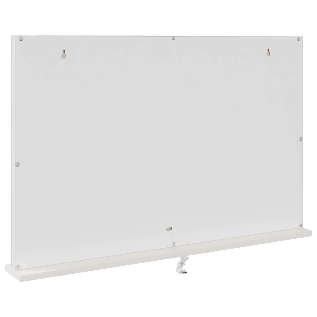Specchio LED da Vanità Bianco 80 x 10 x 52,5 cm Vetro e acciaio 42020528