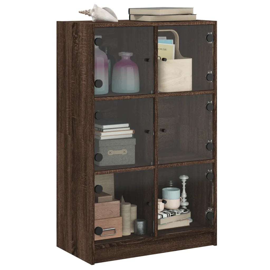 Credenza con Ante Rovere Marrone 68x37x109 cm Legno Multistrato 3295856