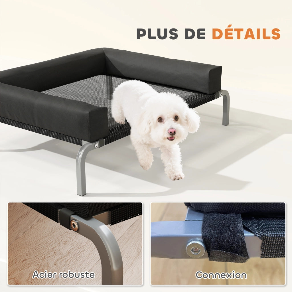 Letto per Cane Raffrescante ¨C zephmum ¨C Nero 90x65x30 cm
