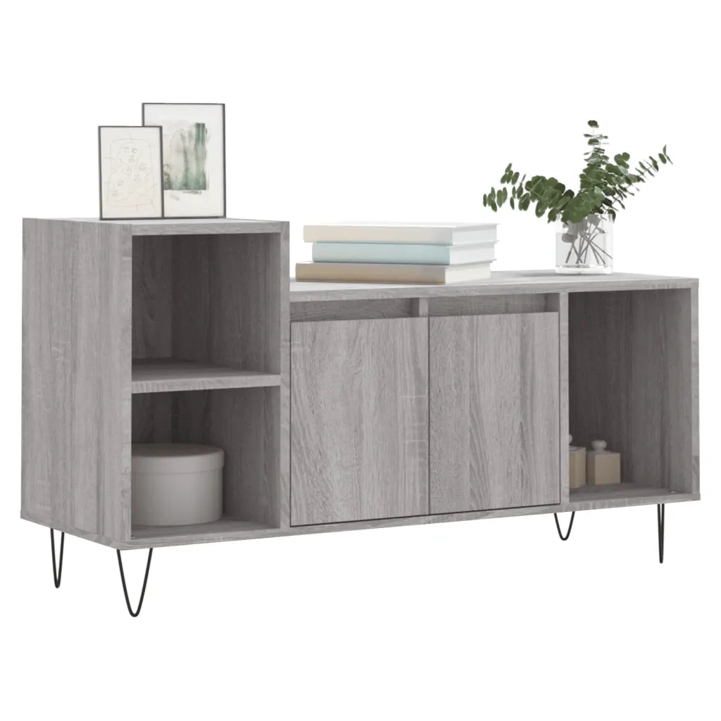 Mobile TV-Credenza TV-Console TV Grigio Sonoma 100x35x55 cm in Legno Multistrato 907472