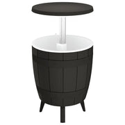 Tavolino da Giardino | Tavolo Frigo 3 in 1 Polipropilene Nero
