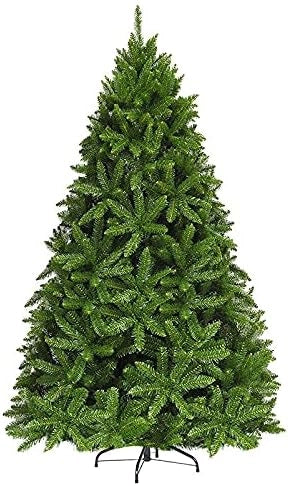 Albero di Natale Artificiale, Abete per la Festa di Natale, Albero Artificiale per Casa, Folto e Realistico, in Materiale di PVC, Supporto in Metallo, Facile da Montare, Verde (225 cm)