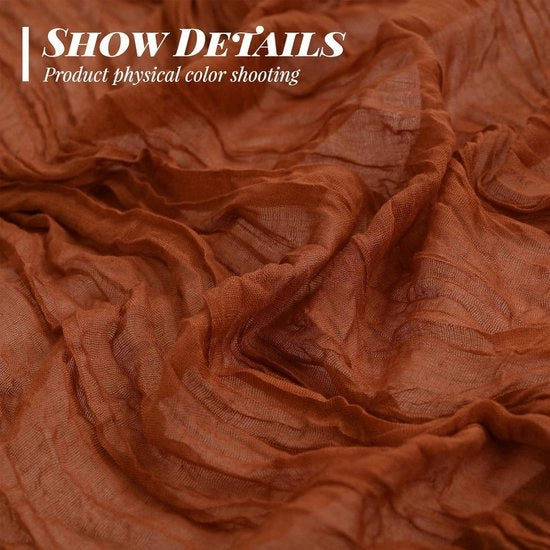 Tovaglia per tavolo in terracotta 400cm, semi-trasparente, 13ft, con decorazioni rustiche per cucina, matrimonio, vacanza.