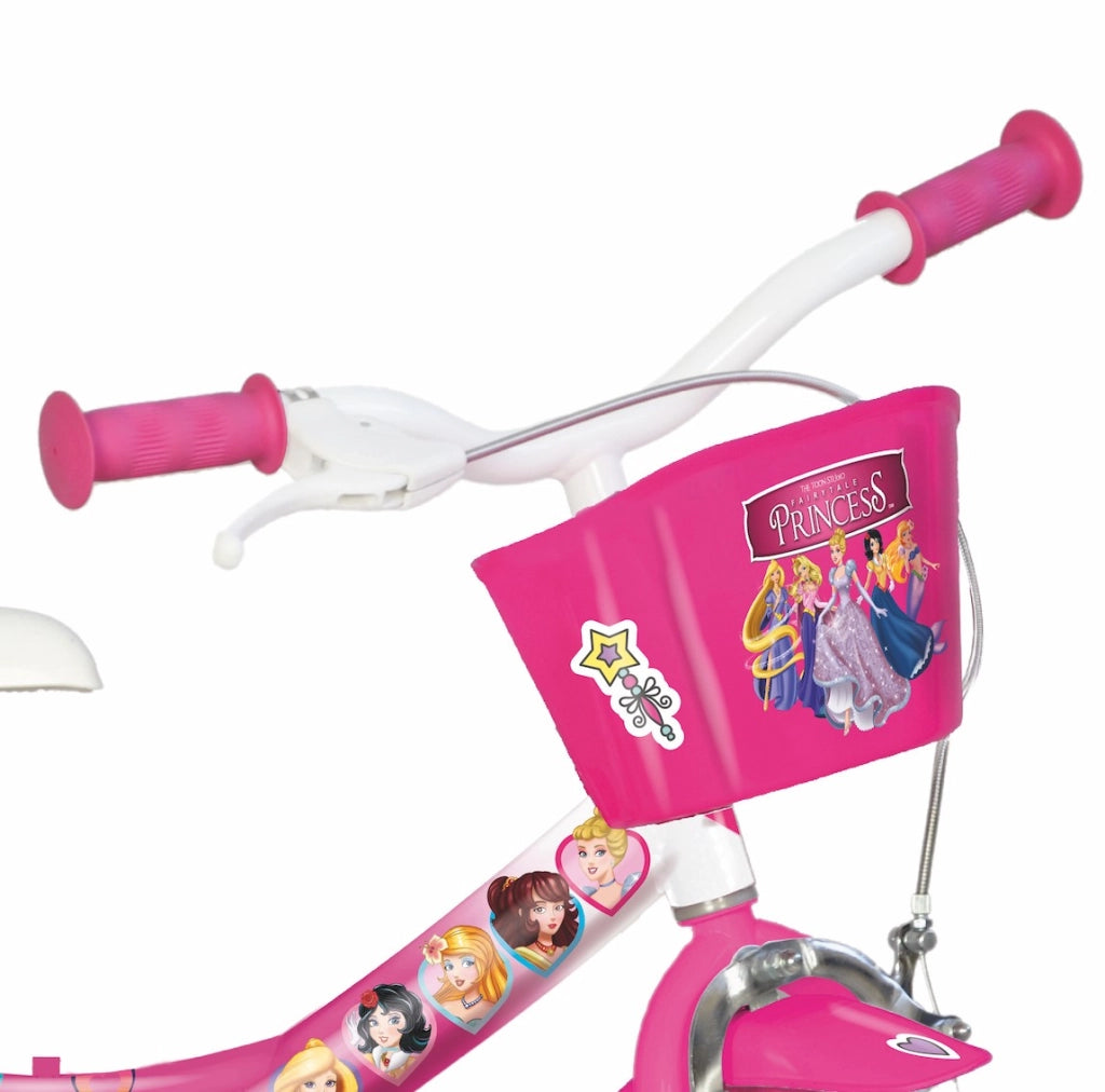 SCH PRINCESS 12", bicicletta per bambini, adatta a bambini tra i 3 e i 5 anni, per altezza tra 85 e 105 cm, cestino e po