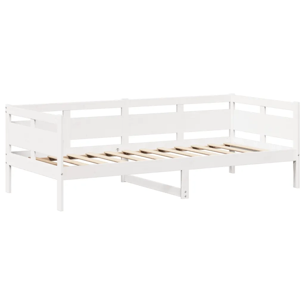 Dormeuse con Tetto 80x200 cm Bianco in Legno Massello di Pino