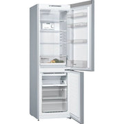 Bosch serie 2 kgn36nlea frigorifero combinato da libera installazione 186 x 60 cm metal look classe e