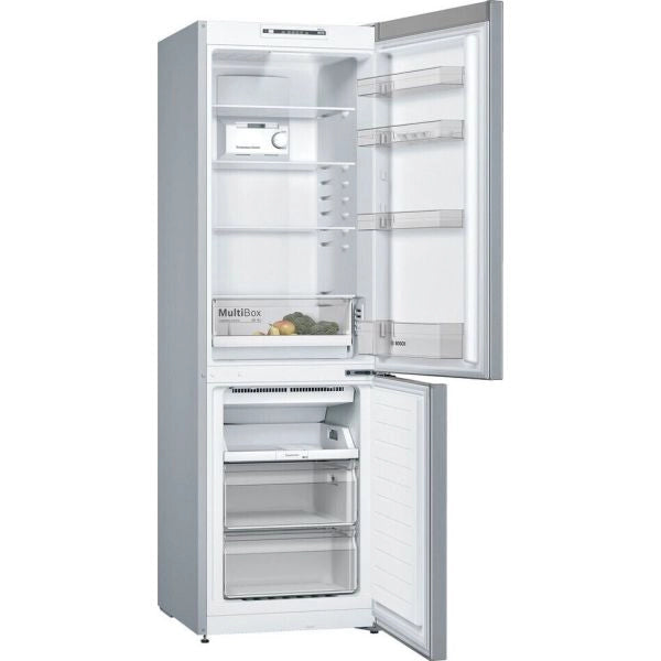Bosch serie 2 kgn36nlea frigorifero combinato da libera installazione 186 x 60 cm metal look classe e