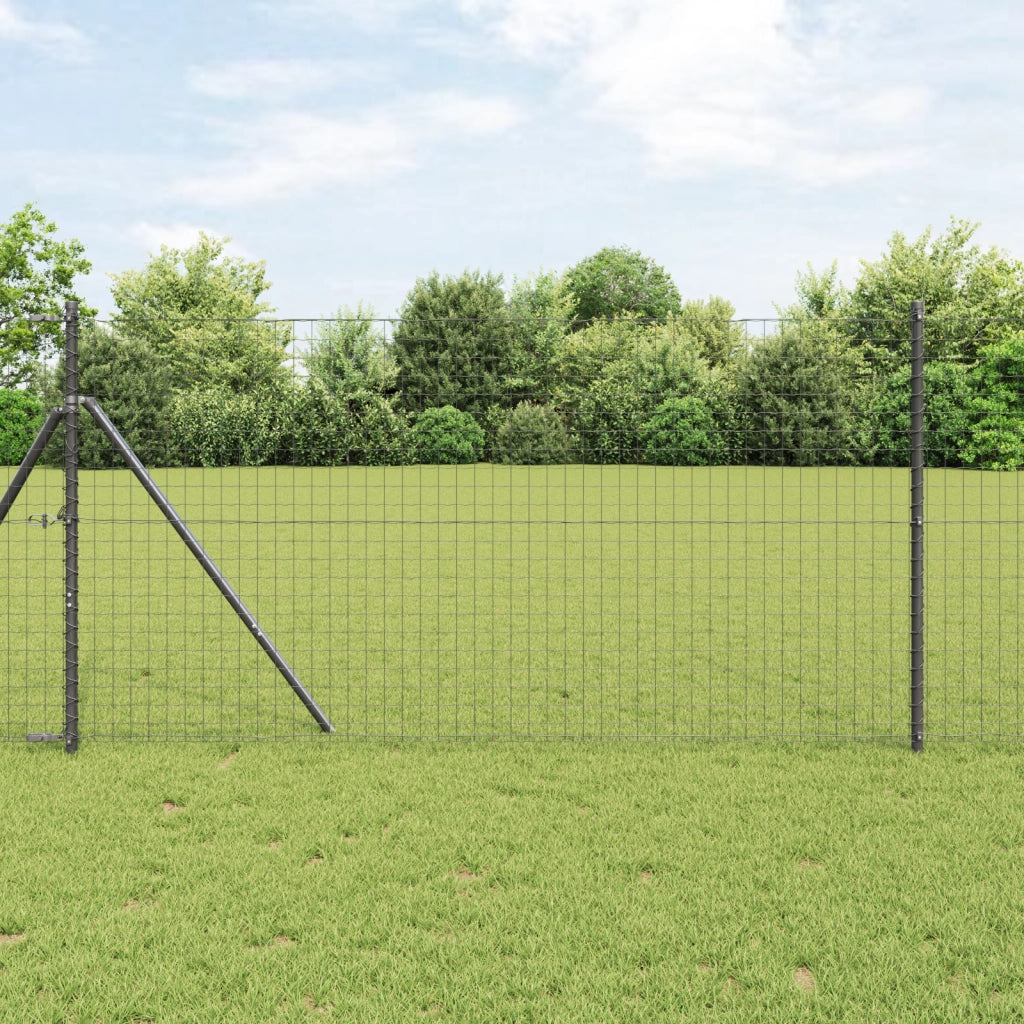 Recinzione Euro Grigio 1,2x10 m Acciaio