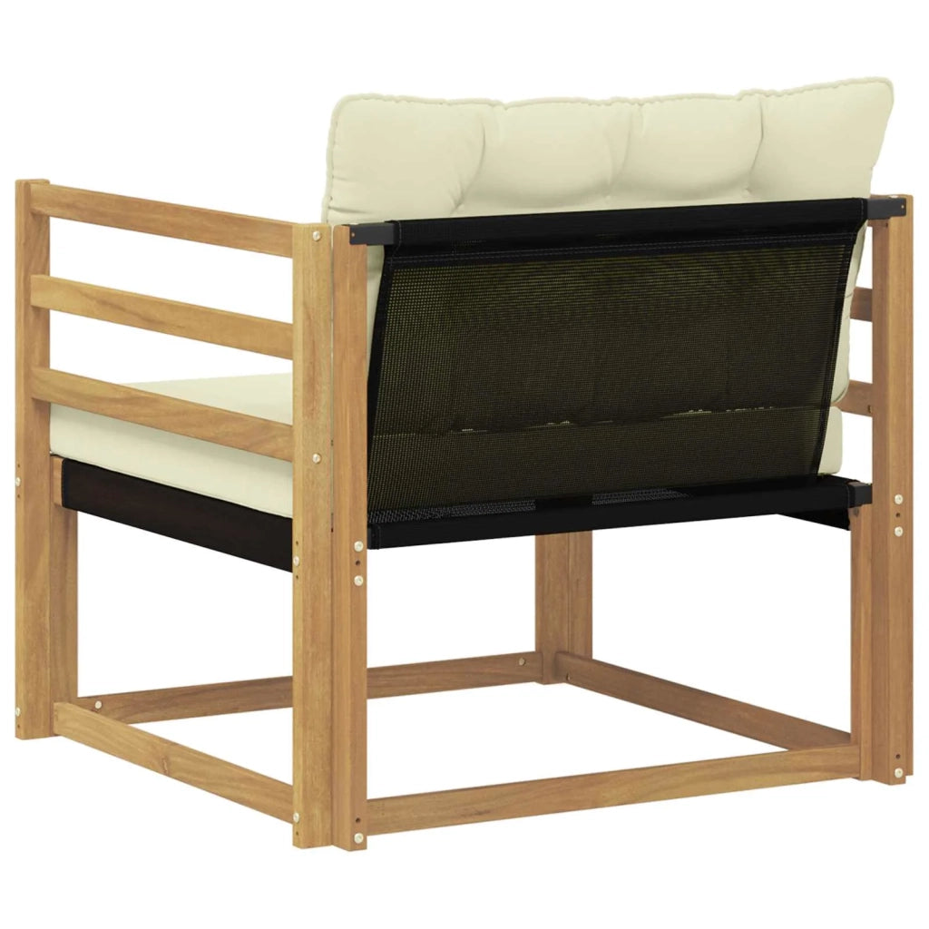 Set di divani da esterno-Sofa da giardino Legno di Acacia Massello e Textilene 826570